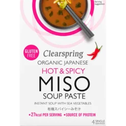 Clearspring Miso Soup Paste Hot & Krydret Ø (4 x 15 g)