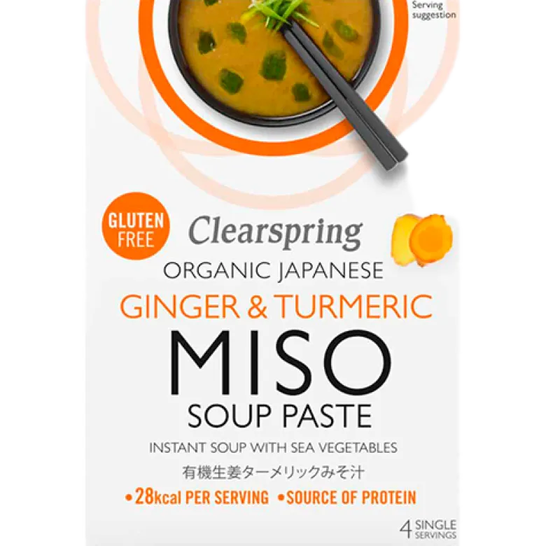 Clearspring Miso Soup Paste Ingefær & Gurkemeje Ø (4 x 15 g)