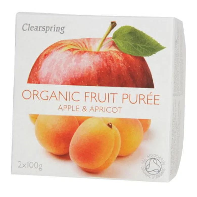 Clearspring Organic Frugtpuré Æble & Aprikos Ø (200 gr)