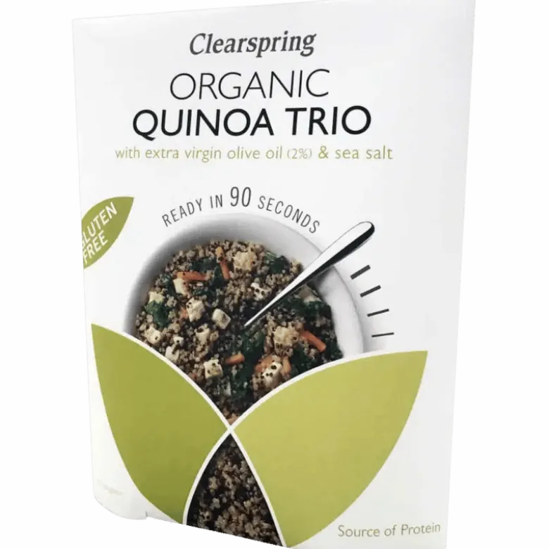Clearspring Quinoa Trio M. Olivenolie & Havsalt Ø (250 g)