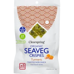 Clearspring Seaveg Crispies Gurkemeje Multipack Tang Chips Ø (5x4 g)