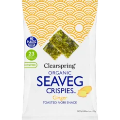 Clearspring Seaveg Crispies Ingefær Tang Chips Ø (4 g)