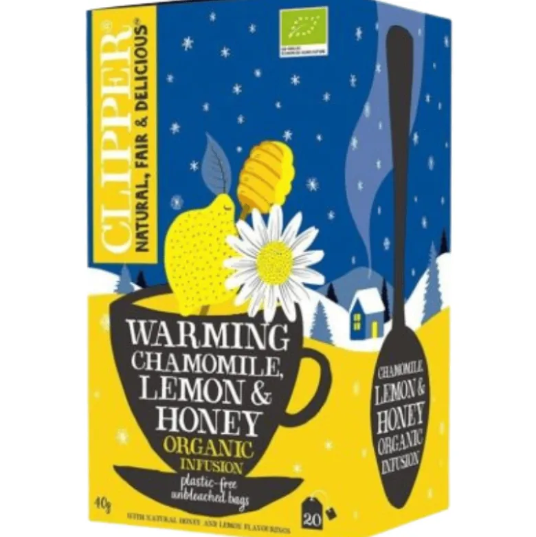 Clipper Warming Chamomile Lemon & Honey Te Ø (20 breve)