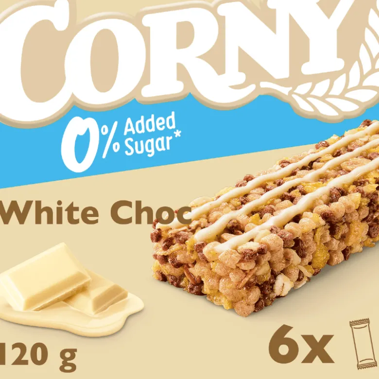 Corny 0% Added Sugar White Chocolate (6x20 g)