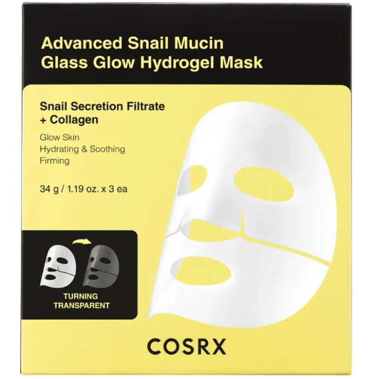Cosrx Advanced Snail Mucin Glass Glow Hydrogel Mask (3 stk)