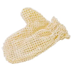 Croll & Denecke Sisal-Massagehandske, Finstrikket