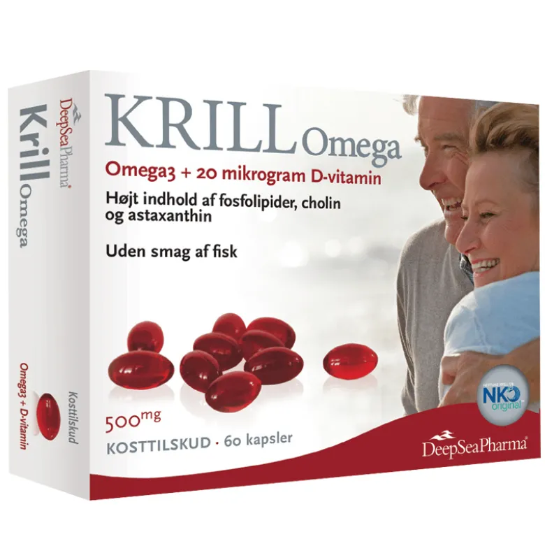DeepSeaPharma Krill Omega 3 + D-Vitamin (60 kaps)