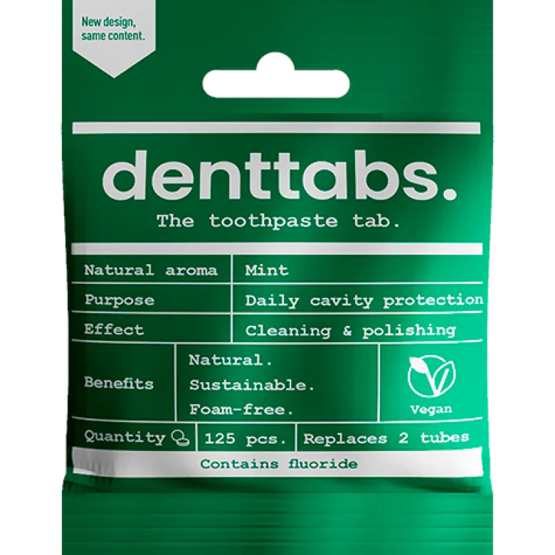 Dent Tabs Tandpasta Piller Med Flourid (125 stk)