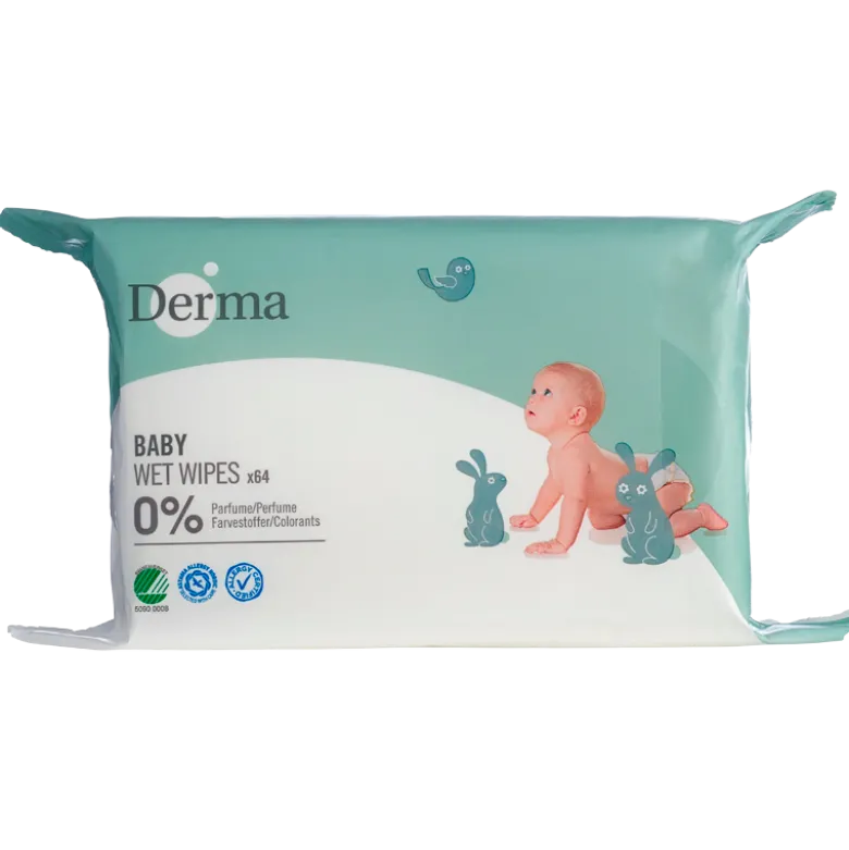 Derma Baby Vådservietter (64 stk)