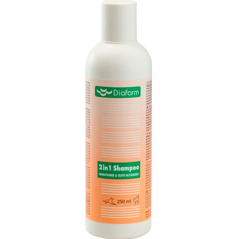 Diafarm 2-in-1 Shampoo Til Dyr (250 ml)