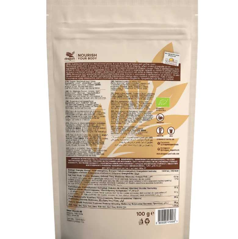 Dragon Foods Næringsgær Flager Ø (100 g)
