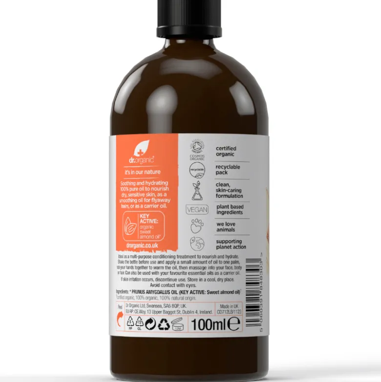Dr. Organic 100% Pure Sweet Almond Oil (100 ml)