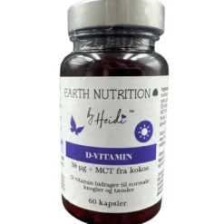 Earth Nutrition Vegansk D Vitamin I Kokos 38 µg (60 kaps)