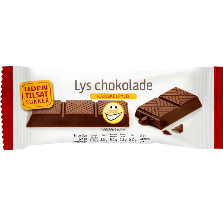 EASIS Lys Chokoladebar Med Karamelfyld (28 g)