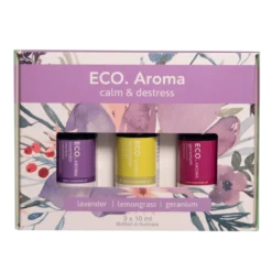 ECO. Aroma Calm & Destress Aroma Trio - Lavender, Geranium, Lemongrass (3x10 ml)