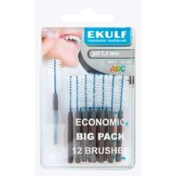 Ekulf PH Mellemrumsbørste 1,3 mm Grå (12 stk)