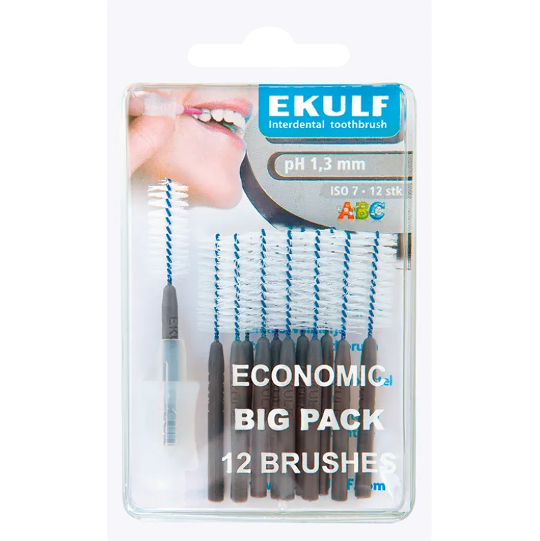 Ekulf PH Mellemrumsbørste 1,3 mm Grå (12 stk)