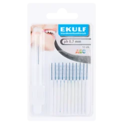 Ekulf PH Mellemrumsbørste 0,7 mm Hvid (12 stk)