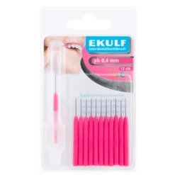 Ekulf PH Mellemrumsbørste 0,4 mm Pink (12 stk)