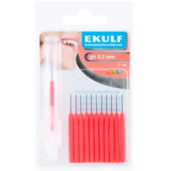 Ekulf PH Mellemrumsbørste 0,5 mm Rød (12 stk)