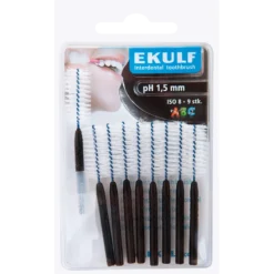 Ekulf PH Mellemrumsbørste 1,5 mm Sort (9 stk)