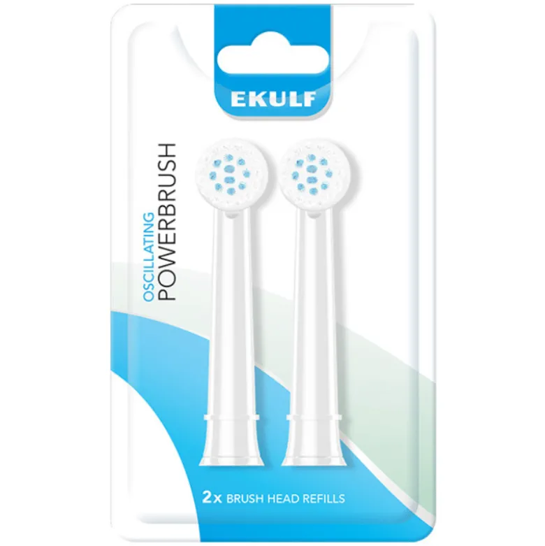 Ekulf PowerBrush white refill (2 stk)