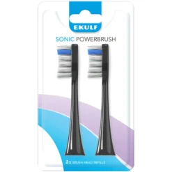 Ekulf Sonic PowerBrush black refill (2 stk)