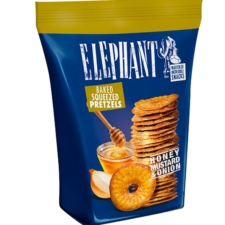 Elephant Pretzels Honey Mustard & Onion (160 g)