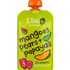 Ellas Kitchen Babymos mango, pære, & papaya 4 mdr Ø