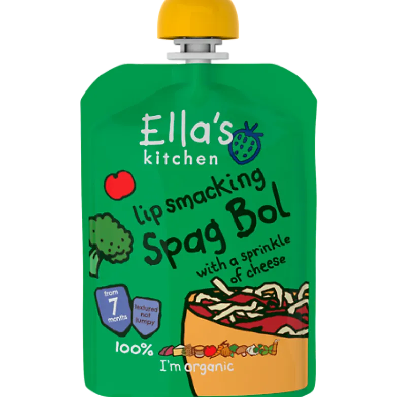 Ellas Kitchen Babymos Spaghetti Bolognese Ø 7 Mdr (130 gr)