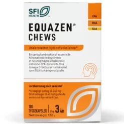 Equazen Chews Fiskeolie m. Jordbærsmag (180 Tyggekapsler)