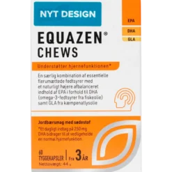 Equazen Chews Fiskeolie m. Jordbærsmag (60 tyggekapsler)