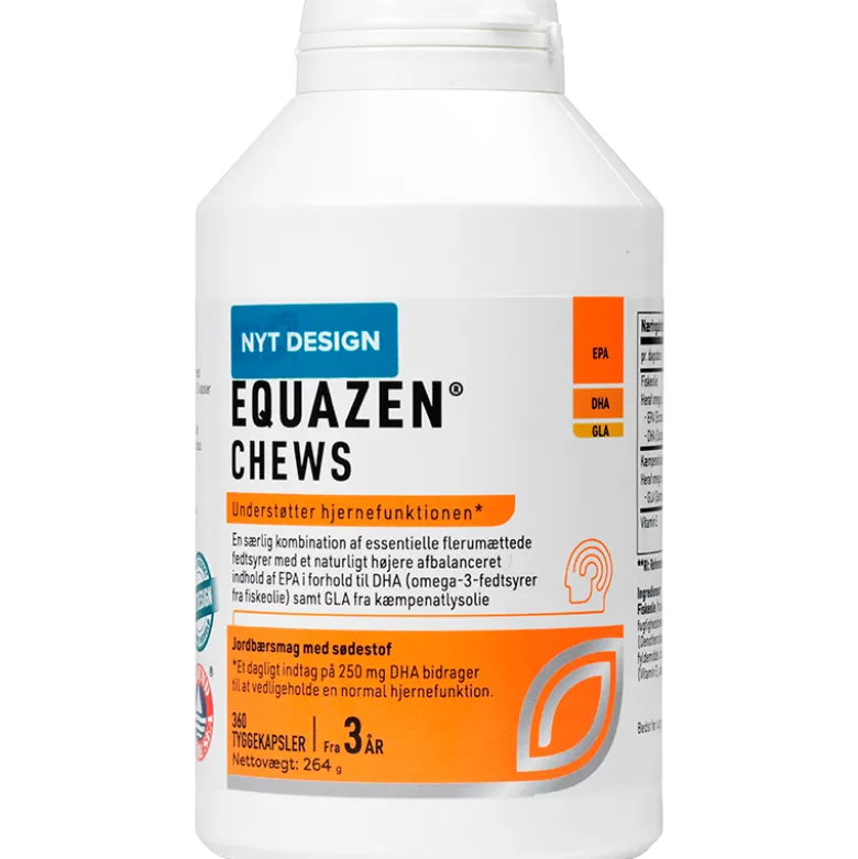 Equazen (Eye Q) Chews Fiskeolie m. Jordbærsmag (360 tyggekapsler)