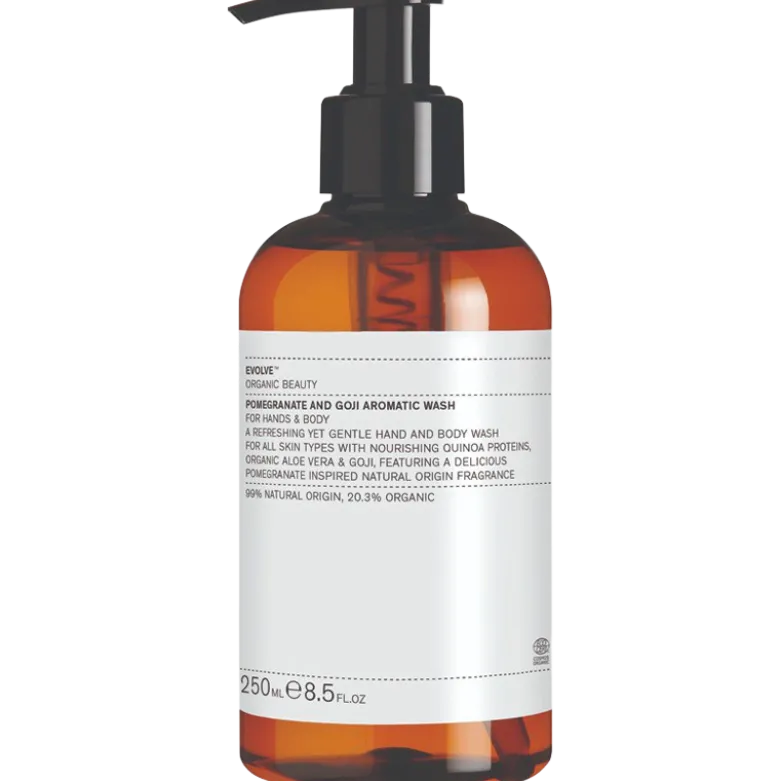 Evolve Organic Beauty Pomegranate and Goji Aromatic Wash (250 ml)