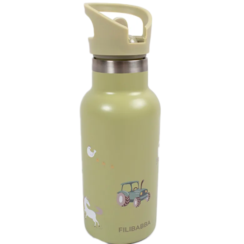 Filibabba Drikkeflaske I Rustfrit Stål Magic Farm (1 stk)