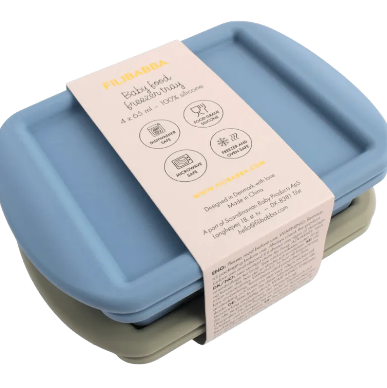 Filibabba Frysebakke Til Babymad 4x65 ml Ocean Mix (2 stk)