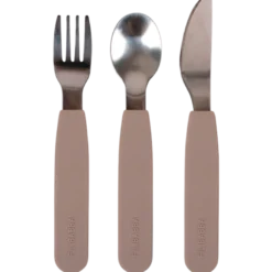Filibabba Silikone Bestiksæt Warm Grey (1 sæt)