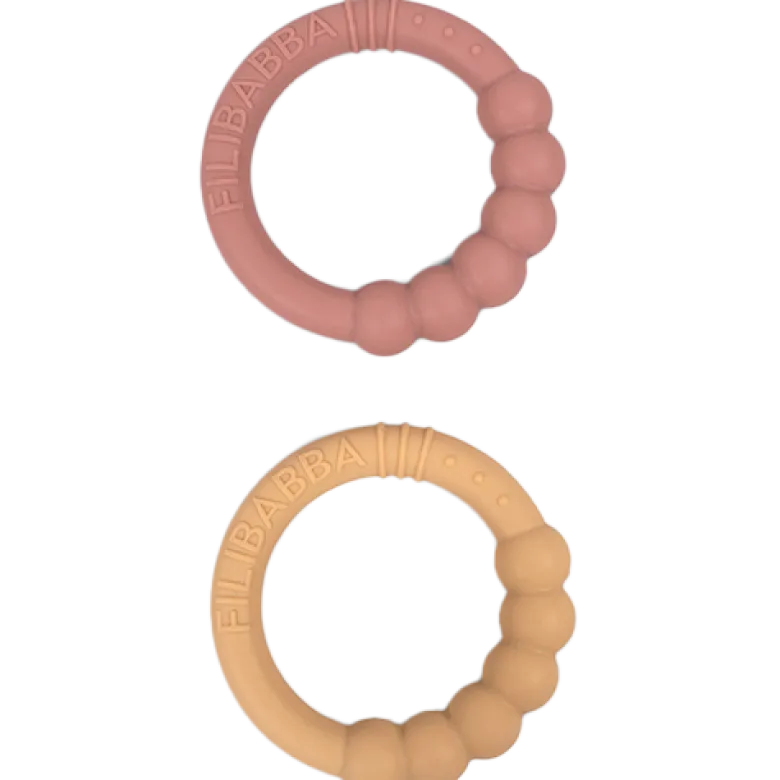 Filibabba Silikone Bidering Vintage Rose (2 stk)