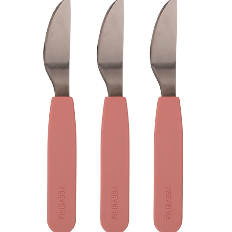 Filibabba Silikone Knive Rose (3 stk)
