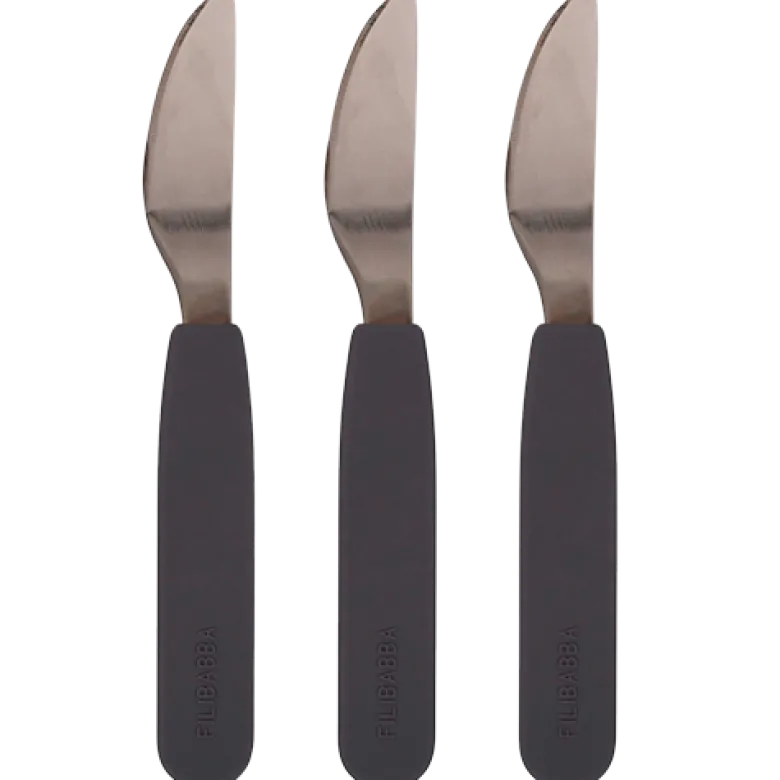 Filibabba Silikone Knive Stone Grey (3 stk)