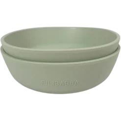 Filibabba Silikone Skål Green (2 stk)