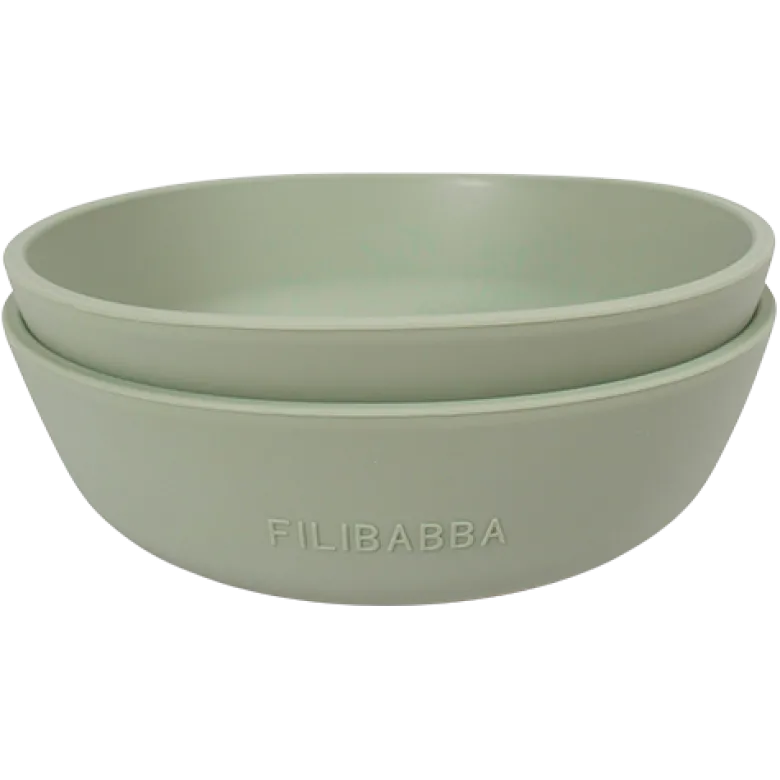 Filibabba Silikone Skål Green (2 stk)