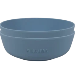 Filibabba Silikone Skål Powder Blue (2 stk)