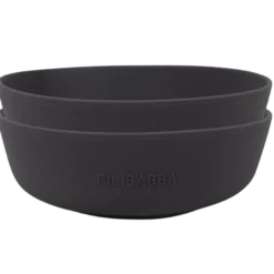 Filibabba Silikone Skål Stone Grey (2 stk)