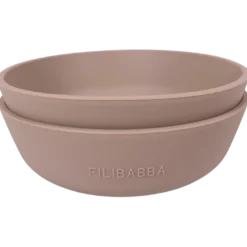 Filibabba Silikone Skål Warm Grey (2 stk)