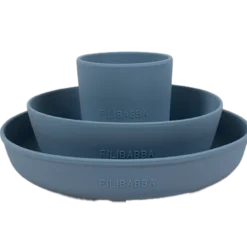 Filibabba Silikone Spisesæt Powder Blue (1 sæt)