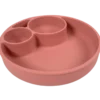 Filibabba Silikone Tallerken Ruminddelt Rose (1 stk)
