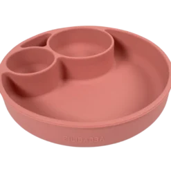 Filibabba Silikone Tallerken Ruminddelt Rose (1 stk)