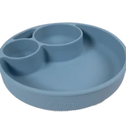 Filibabba Silikone Tallerken Ruminddelt Powder Blue (1 stk)