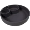 Filibabba Silikone Tallerken Ruminddelt Stone Grey (1 stk)